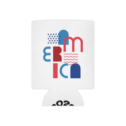 Can Cooler — Patriotic America Red White Blue Drink Koozie (July 4th, BBQ, Election)