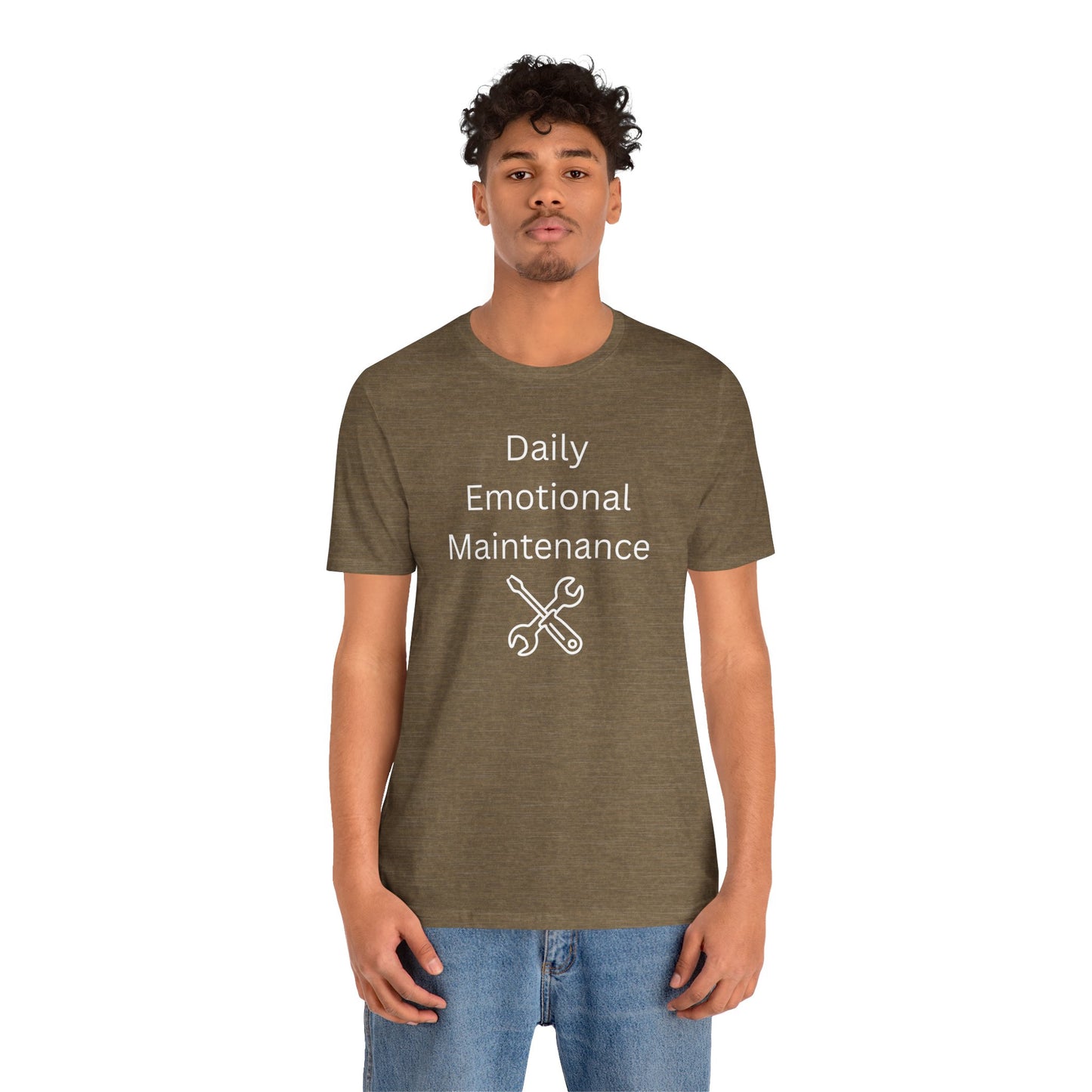 "Daily Emotional Maintenance" Unisex T-Shirt — Mental Health Awareness Tee