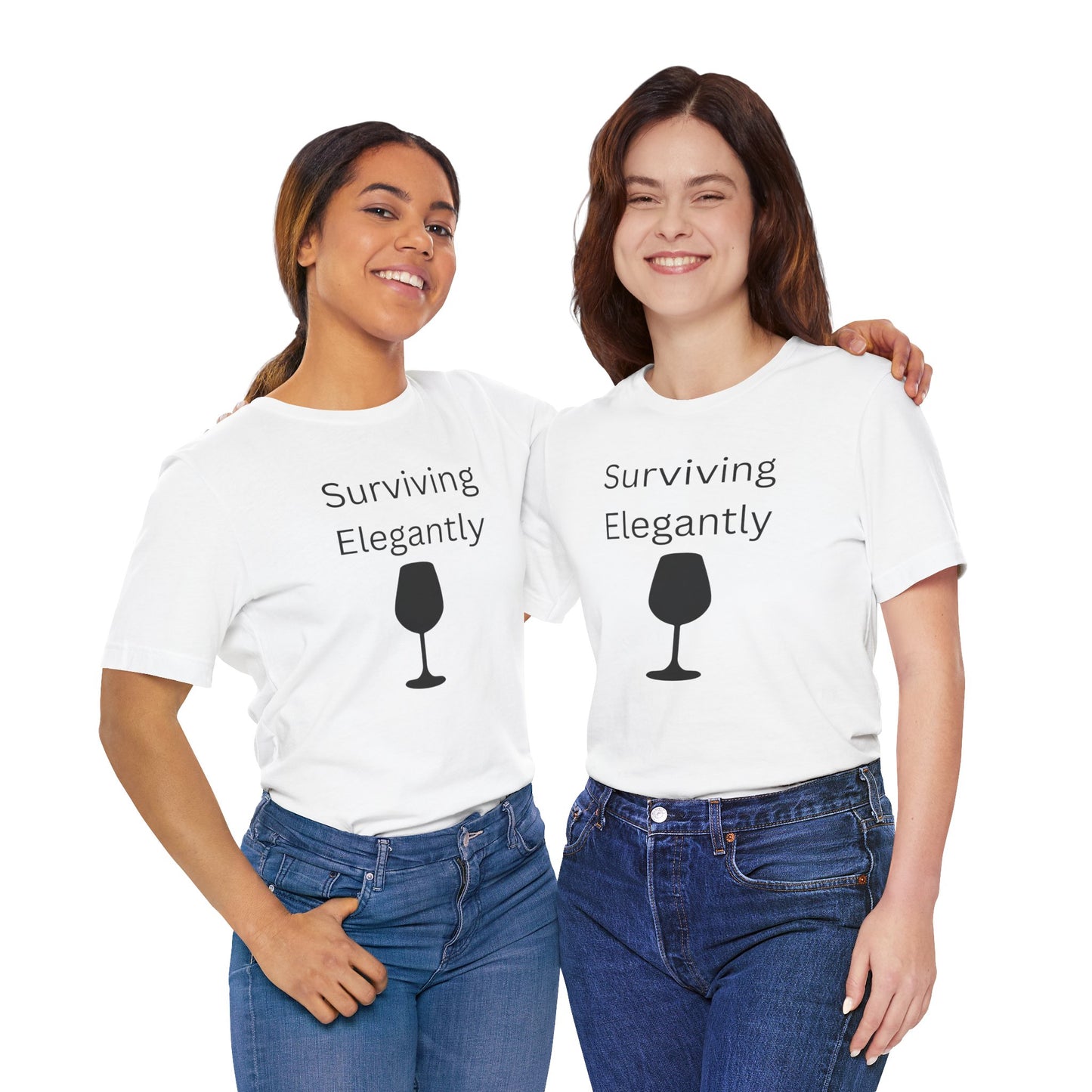 "Surviving Elegantly" Unisex Tee — Inspirational Short Sleeve Shirt