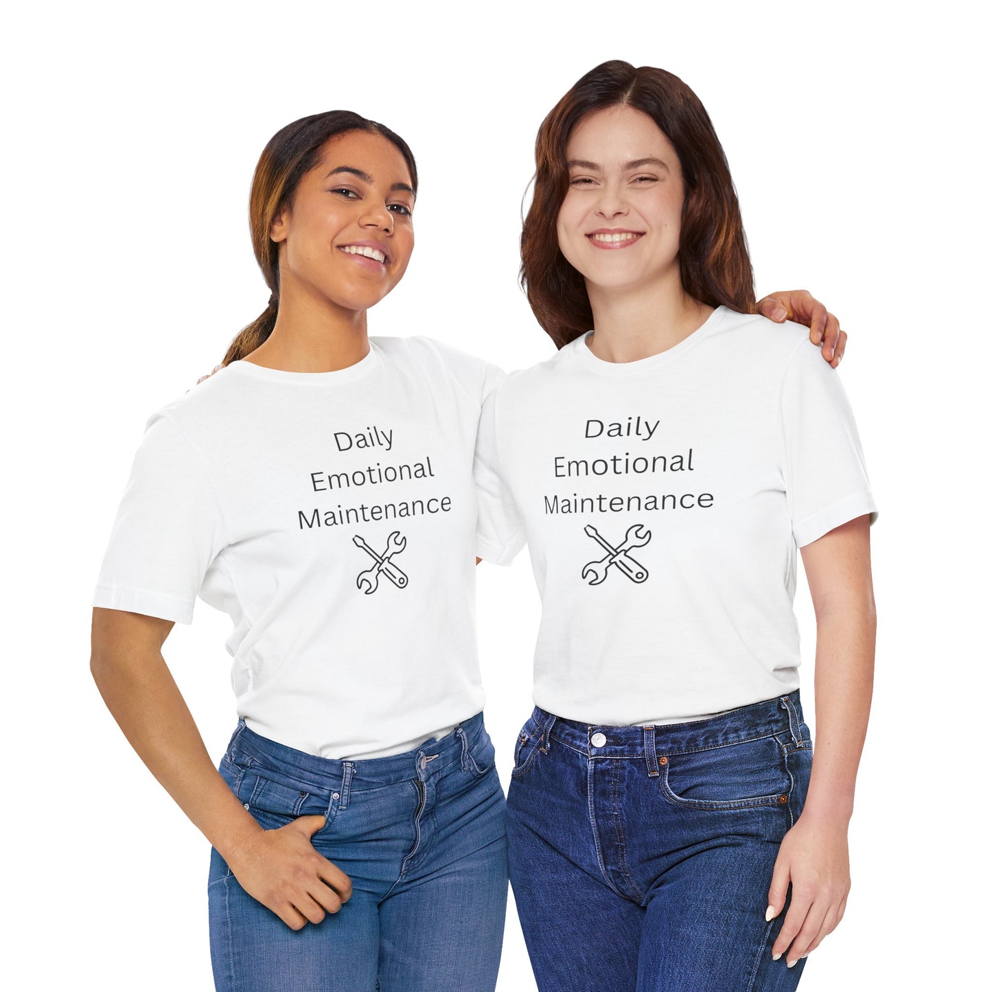 "Daily Emotional Maintenance" Unisex T-Shirt — Mental Health Awareness Tee