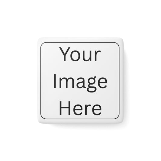 Custom Square Porcelain Magnet — Personalized Photo & Design Fridge Magnet