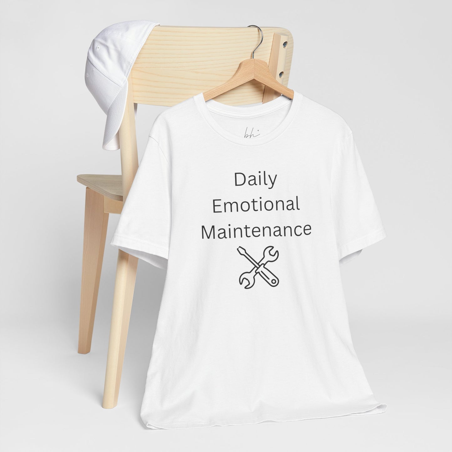 "Daily Emotional Maintenance" Unisex T-Shirt — Mental Health Awareness Tee