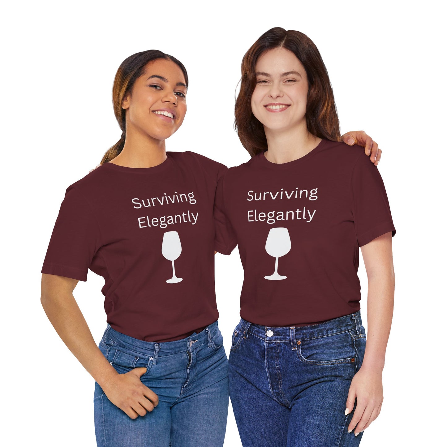 "Surviving Elegantly" Unisex Tee — Inspirational Short Sleeve Shirt
