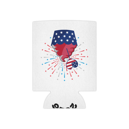 Can Cooler — Patriotic America Red White Blue Drink Koozie (July 4th, BBQ, Election)