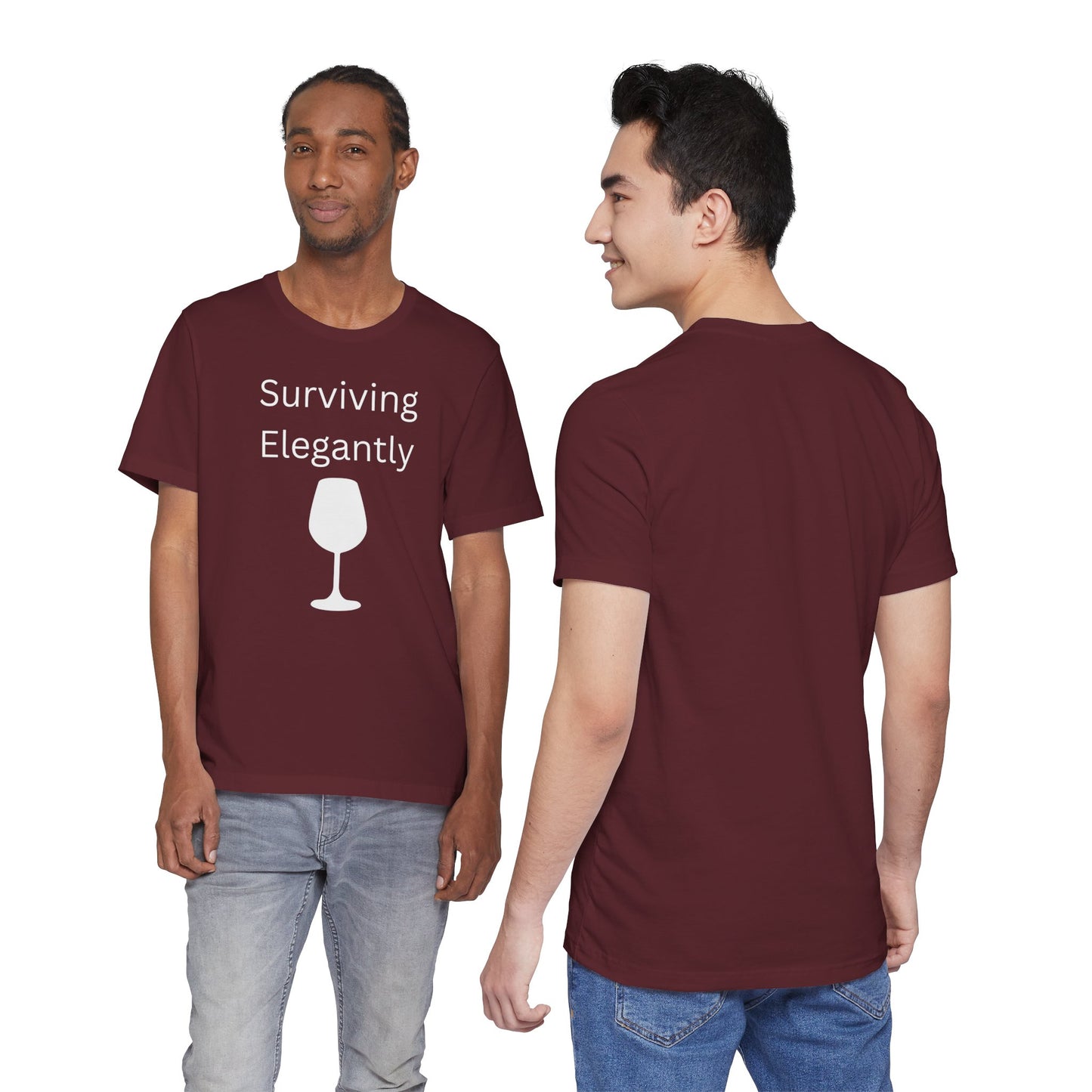"Surviving Elegantly" Unisex Tee — Inspirational Short Sleeve Shirt