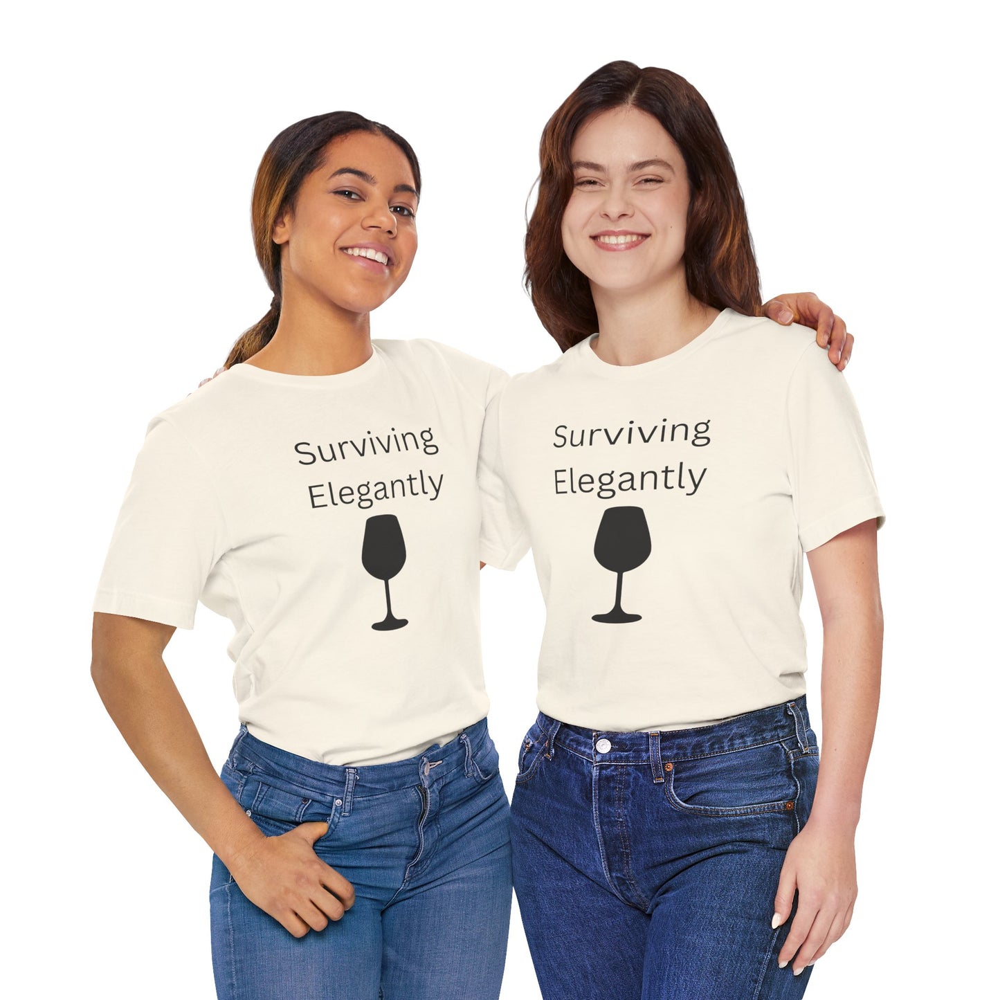"Surviving Elegantly" Unisex Tee — Inspirational Short Sleeve Shirt