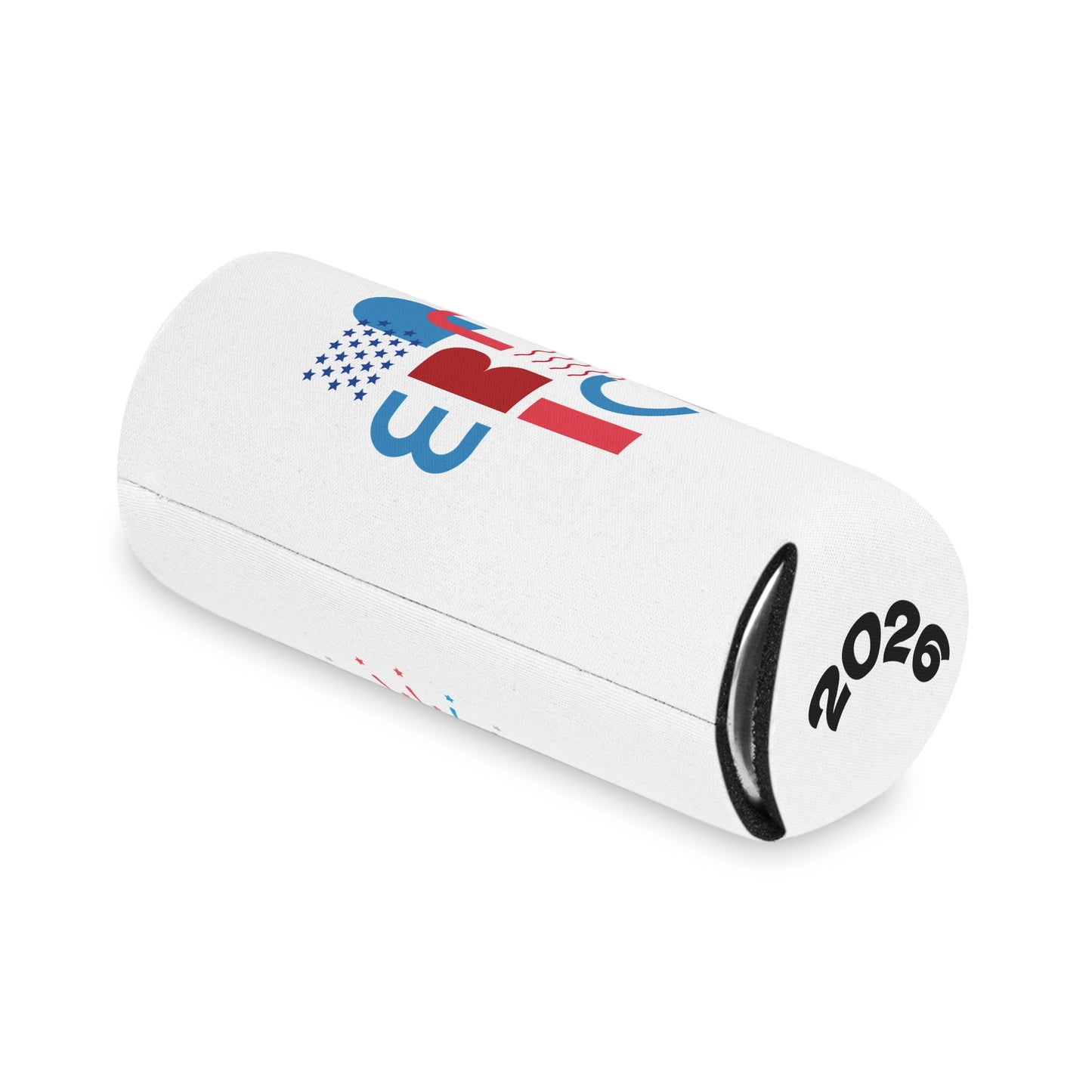 Can Cooler — Patriotic America Red White Blue Drink Koozie (July 4th, BBQ, Election)