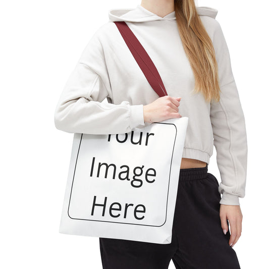 Custom All-Over Print Tote Bag — Personalized "Your Image Here" Design