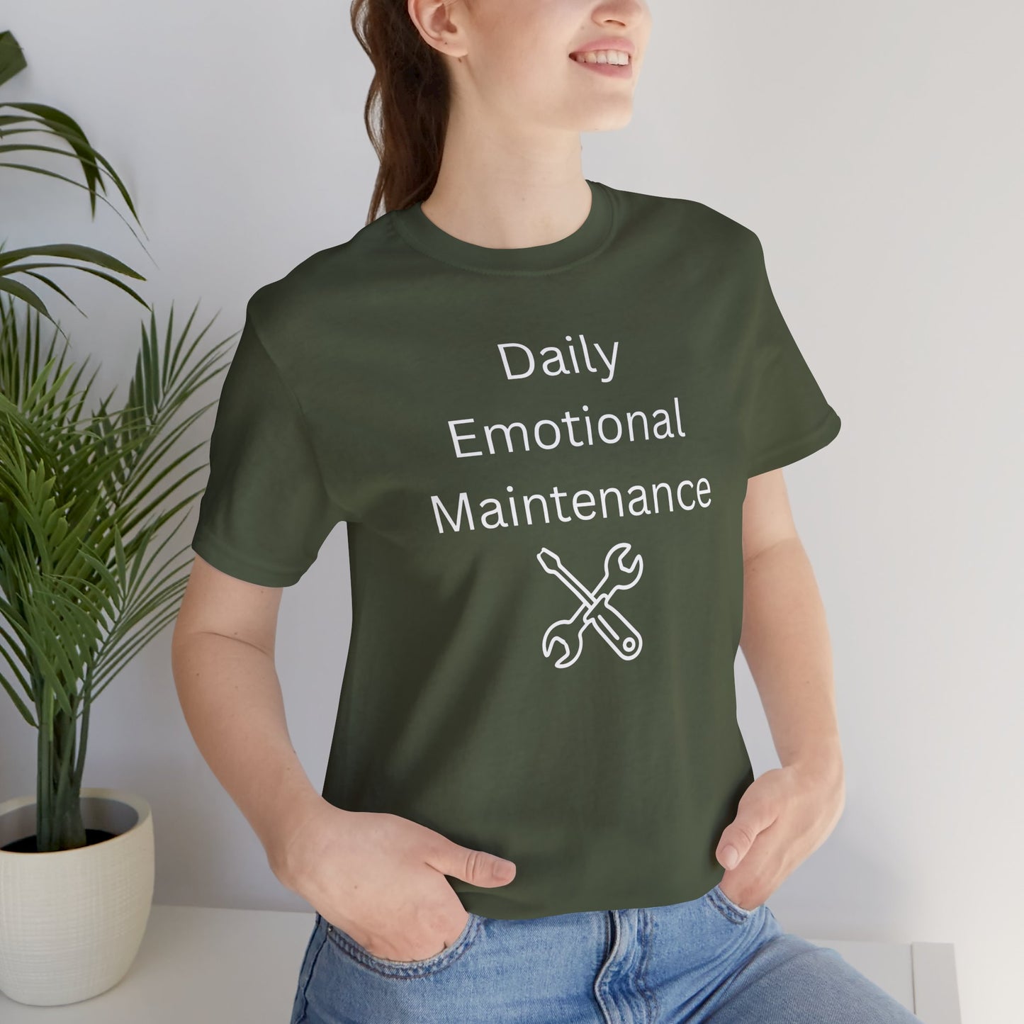 "Daily Emotional Maintenance" Unisex T-Shirt — Mental Health Awareness Tee