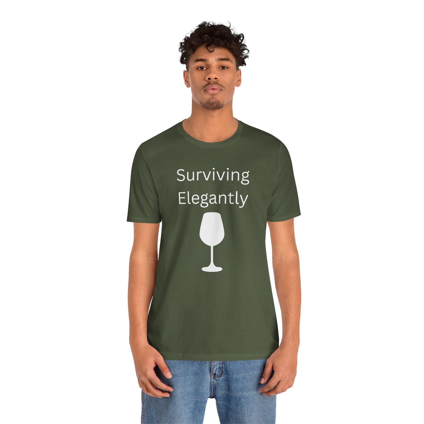 "Surviving Elegantly" Unisex Tee — Inspirational Short Sleeve Shirt